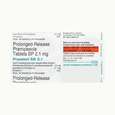 Pramirol SR 2.1mg Tablet 10'S - Parkinsonism-Apd