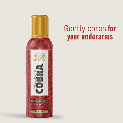 St. John Cobra True Man Body Spray 100 ml + Cobra Music Body Spray 100 ml - Men Deodorants/Roll-Ons