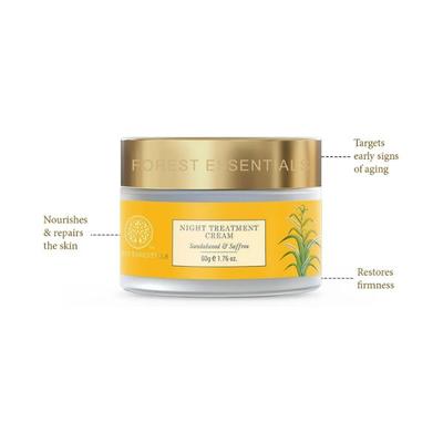 Forest Essentials Night Treatment Cream Sandalwood & Saffronnight Cream 50 gm - Face Moisturizers