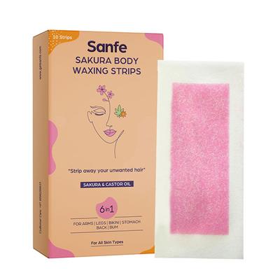 Sanfe Sakura Body Waxing Strips - Sakura & Castor Oil 10's - Hair Removal Accessories