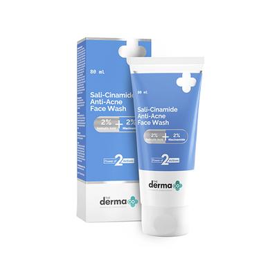 The Derma Co. Sali Cinamide Anti Acne Face Wash with Salicylic Acid and Niacinamide 80 ml - Face Washes