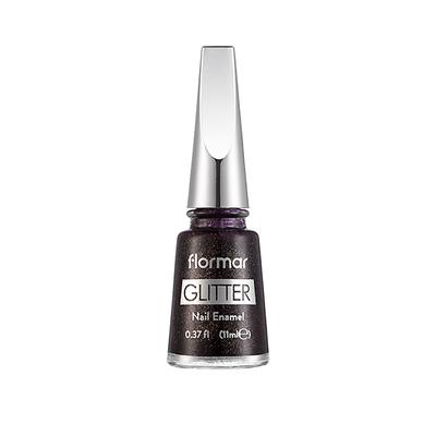 Flormar Glitter Nail Enamel GL21 Purple Glare 11 ml - Nail Polish