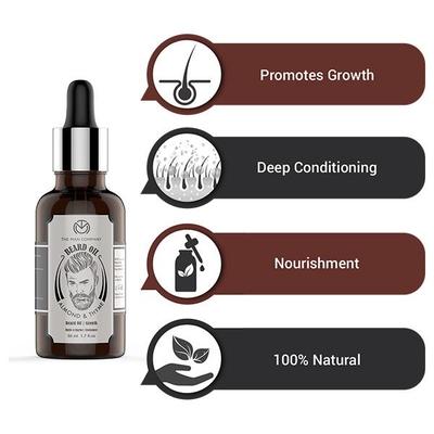 The Man Company Beard Growth Oil - Almond & Thyme 50 ml - Beard Oil