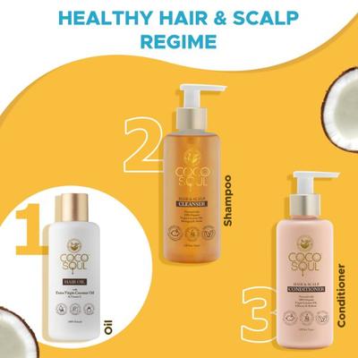 Coco Soul Hair Oil with Extra Virgin Coconut Oil & Viatmin E 200 ml - Hair Oils
