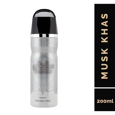NUSUK Musk Khas Deodorant For Men & Women, Perfumed Body Spray 200 ml - Deodorants/Roll-Ons