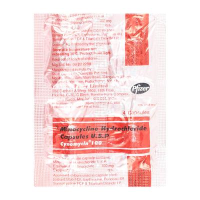 Cynomycin 100mg Capsule 4'S - Bacterial Infections-Tet