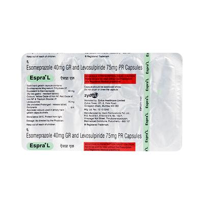ESPRA L Capsule 10's - Ulcer/Reflux/Flatulence-Aaa