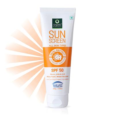 Organic Harvest All Skin SPF 50 Sunscreen Kakadu Plum, Acai Berry & Chia Seeds 100gm - Body Sunscreen