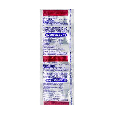 ROSUSON CV 10 Tablet 10's - Blood Clot-Ant
