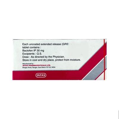 Baclof OD 30mg Tablet 10'S - Muscle Cramps/Spasticity-Mus