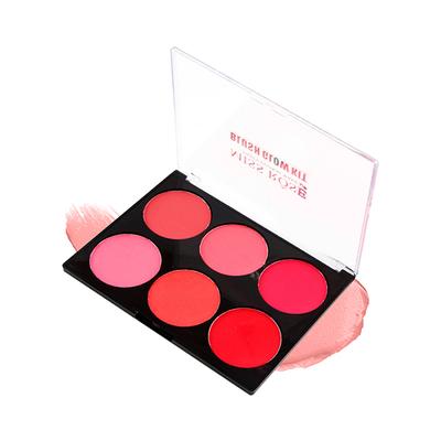 Miss Rose 6 Color Blusher Glow Palette 7004 - 015N 02 20 gm - Blushes