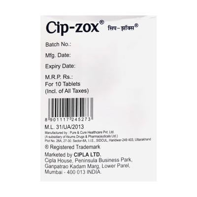 CIP ZOX Tablet 10's - Muscle Cramps/Spasticity-Mus
