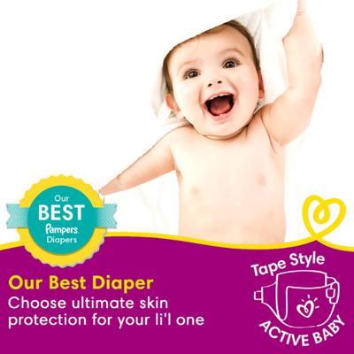 Pampers Active Baby Diapers (S) 46's - Diapers & Wipes