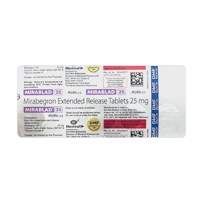 MIRABLAD 25 Tablet 10's - Bladder And Prostate Disorders-Dru
