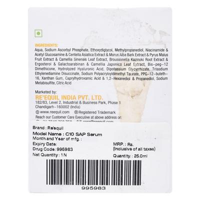 Reequil C10 Sap Vitamin C Serum 25 ml - Face Gels