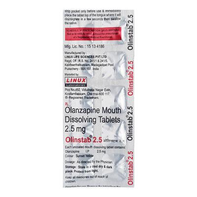 Olinstab 2.5mg Tablet 10'S - Schizophrenia-Aps