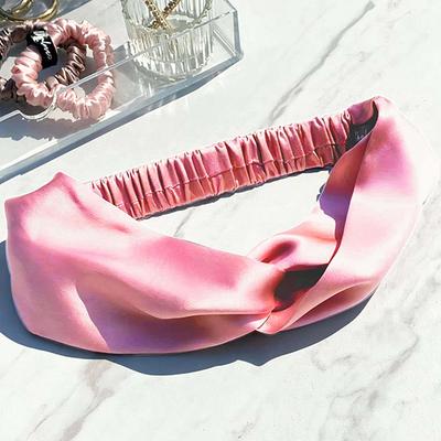 Prolixr Pink Satin Cross Knot Headband 1's - Hair Clips/Bands