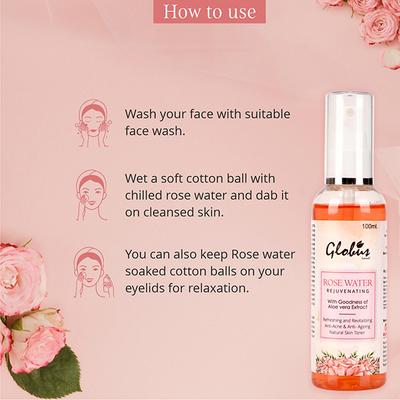 Globus Naturals Rose & Cucumber Facial Skin Toner 100 ml - Toners