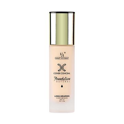 Half N Half Cover Concealer Foundation Natural Longwearing Overtime Base SPF 15, Fair 35 gm - Foundation
