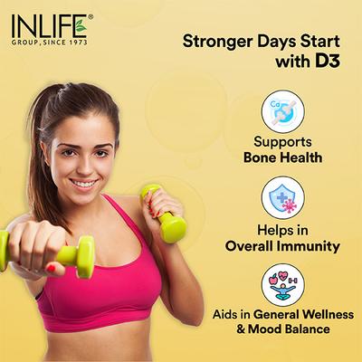 INLIFE Vitamin D3 5000 IU Cholecalciferol Softgels 60's - Multi-Vitamins