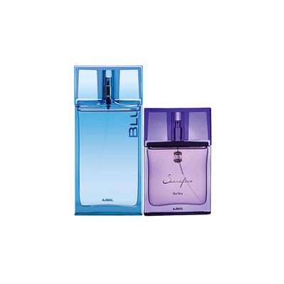 Ajmal Blu EDP Aquatic Woody Perfume And Sacrifice For Her EDP Floral Musky Perfume 140 ml - Perfumes (Edt/Edp)
