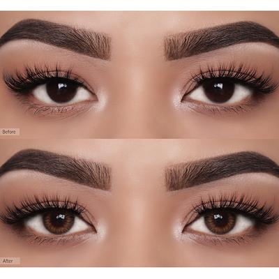 O-Lens Spanish Real Monthly Coloured Contact Lenses - Real Brown ( 0.00 ) 1's - Eyecare Lenses