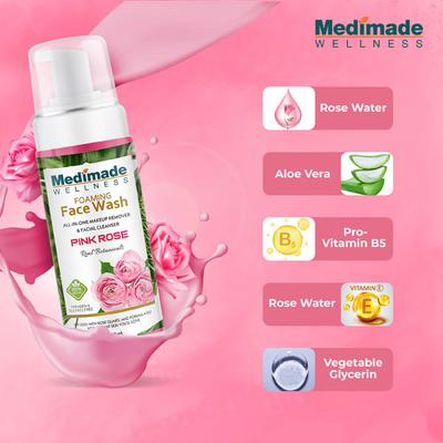 Medimade Pink Rose Face Wash (Pack of 2) 1's - Face Wash & Cleansers