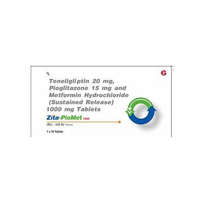 ZITA PIOMET 1000 Tablet 10's - Diabetes-Ant