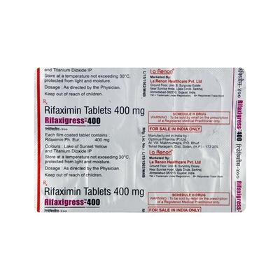 Rifaxigress 400mg Tablet 10'S - Bacterial Infections-OAB