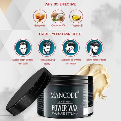 Mancode Power Wax Pro Hair Styling Cream Level 5- Strong Hold & Matte Finish, Nourishing 100 ml - Hair Gels & Waxes