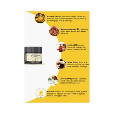 Flawsome Wild Bananas Moisturizing & Smoothening Hair Mask 200 gm - Hair Masks & Packs