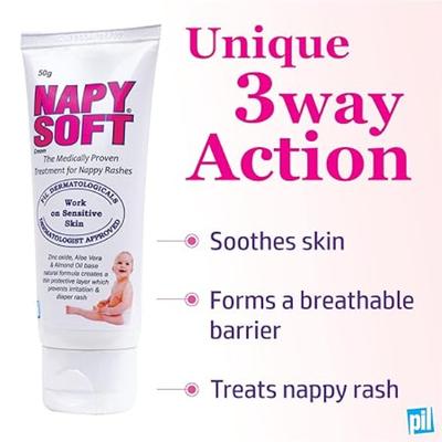 Napy Soft Cream (Pack of 2 X 50 g) 1's - Rash Creams