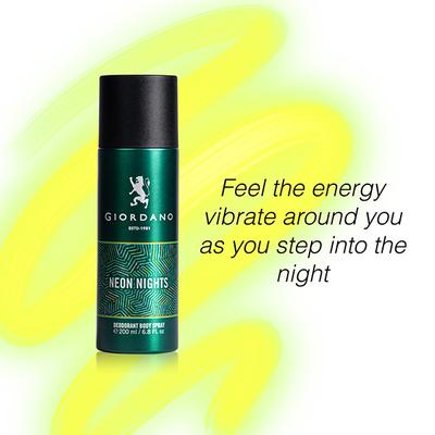 Giordano Neon Nights Deodorant Spray 200 ml - Men Deodorants/Roll-Ons