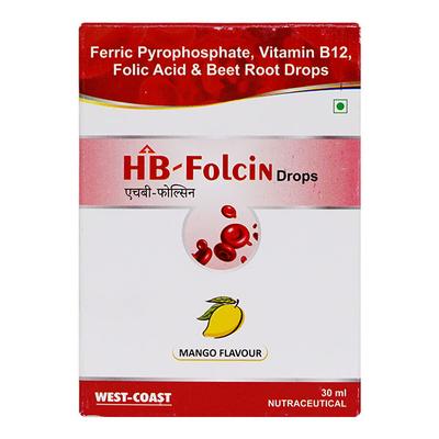 HB FOLCIN MANGO FLAVOUR Drops 30ml - Supplements-Vam