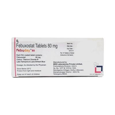 Febuday 80mg Tablet 10'S - Gout