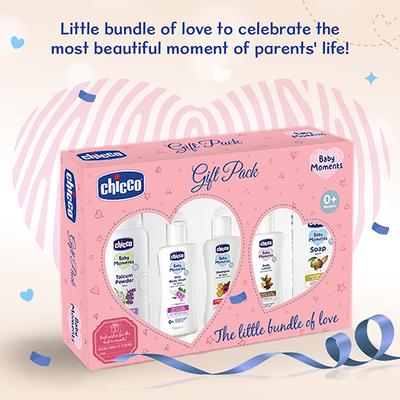 Chicco Baby Moments Baby Essential Set Pink 100 gm - Baby Powder