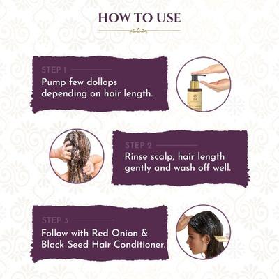 Khadi Essentials Black Seed Red Onion Hair Shampoo - For Hairfall Control Hair Growth 200 ml - Shampoos