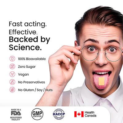 Wellbeing Nutrition Melts Instant Energy, 100% Plant Based Green Tea Caffeine, Essential Electrolytes and Vitamins (30 Strips) - Energy Drinks