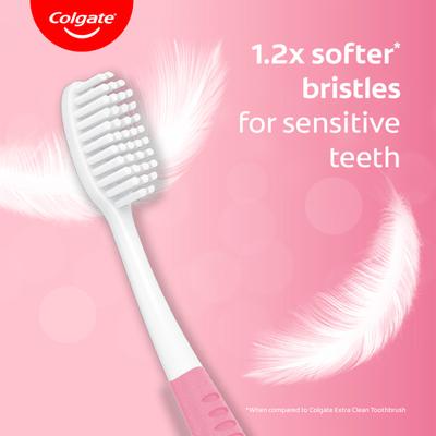 Colgate Gentle Sensitive+ Ultrasoft Toothbrush (Pack of 4) - Toothbrushes