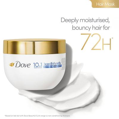 Dove Beautiful Curls 10 in 1 Hair Mask 300ml - Hair Masks & Packs