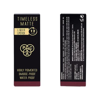 PAC Timeless Matte Mini 12H Longlasting Ultra Pigmented One Swipe Payoff Smudgeproof - Taunty (3 ml) - Liquid Lipsticks