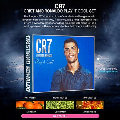 CR7 Cristiano Ronaldo Play It Cool Gift Set (Eau De Toilette 30ml + Shower Gel 150ml) 2's - Men Perfumes (Edt/Edp)