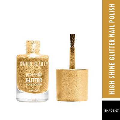 Swiss Beauty High Shine Glitter Nail Polish - (Shade-07) 12 ml - Highlighters & Illuminators