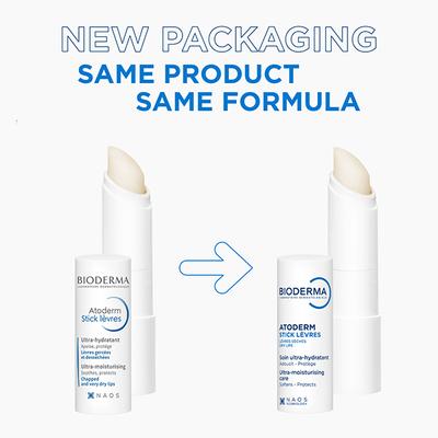 Bioderma Atoderm Stick Levres Ultra Hydrating Lip Balm for Dry Chapped Lips 4 g - Lip Balms