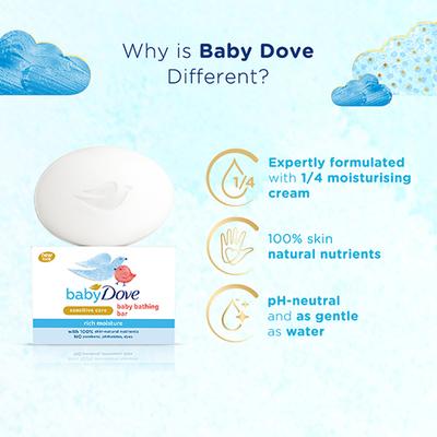 Baby Dove Rich Moisture Bathing Bar 75Gx3 3's - Soaps