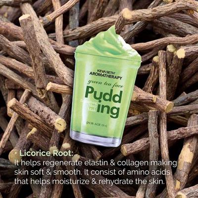 Keya Seth Aromatherapy Green Tea Face Pudding Brightening Sleep Mask 100 gm - Face Packs