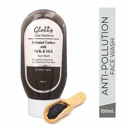 Globus Remedies Activated Carbon with Vitamin B3 and Vitamin E Face Wash 200 ml - Face Washes