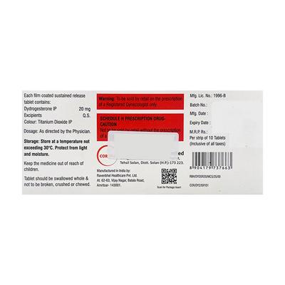 DYDROHOPE SR 20 Tablet 10's - Hormonal Therapy-Oes