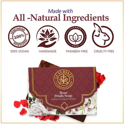 Luxuriate Rose Petals Essence Of Fragrant Beauty Soap 125gm - Soaps