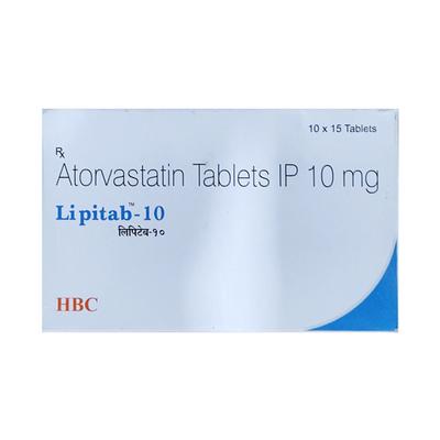 LIPITAB 10 Tablet 15's - High Cholesterol-Dys